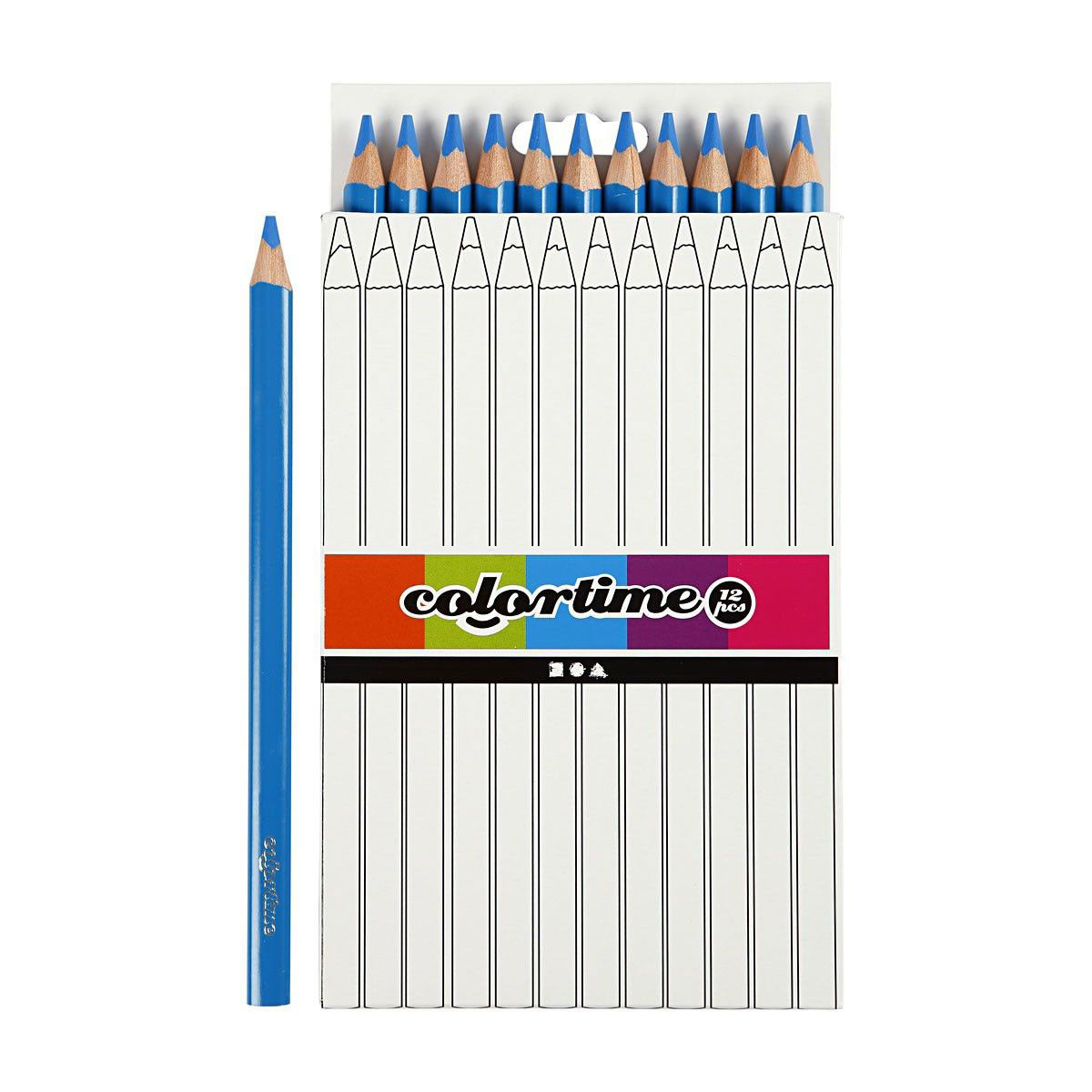 Creativ Company Trikotne obarvane svinčnike Blue, 12st.