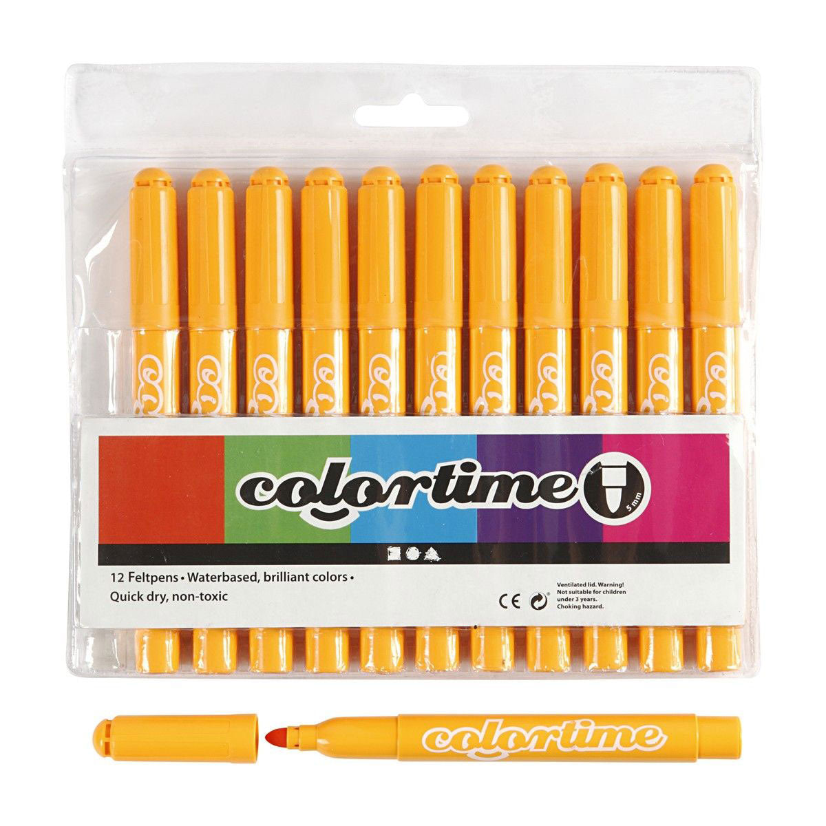 Waarm giel Jumbo Marker, 12st.
