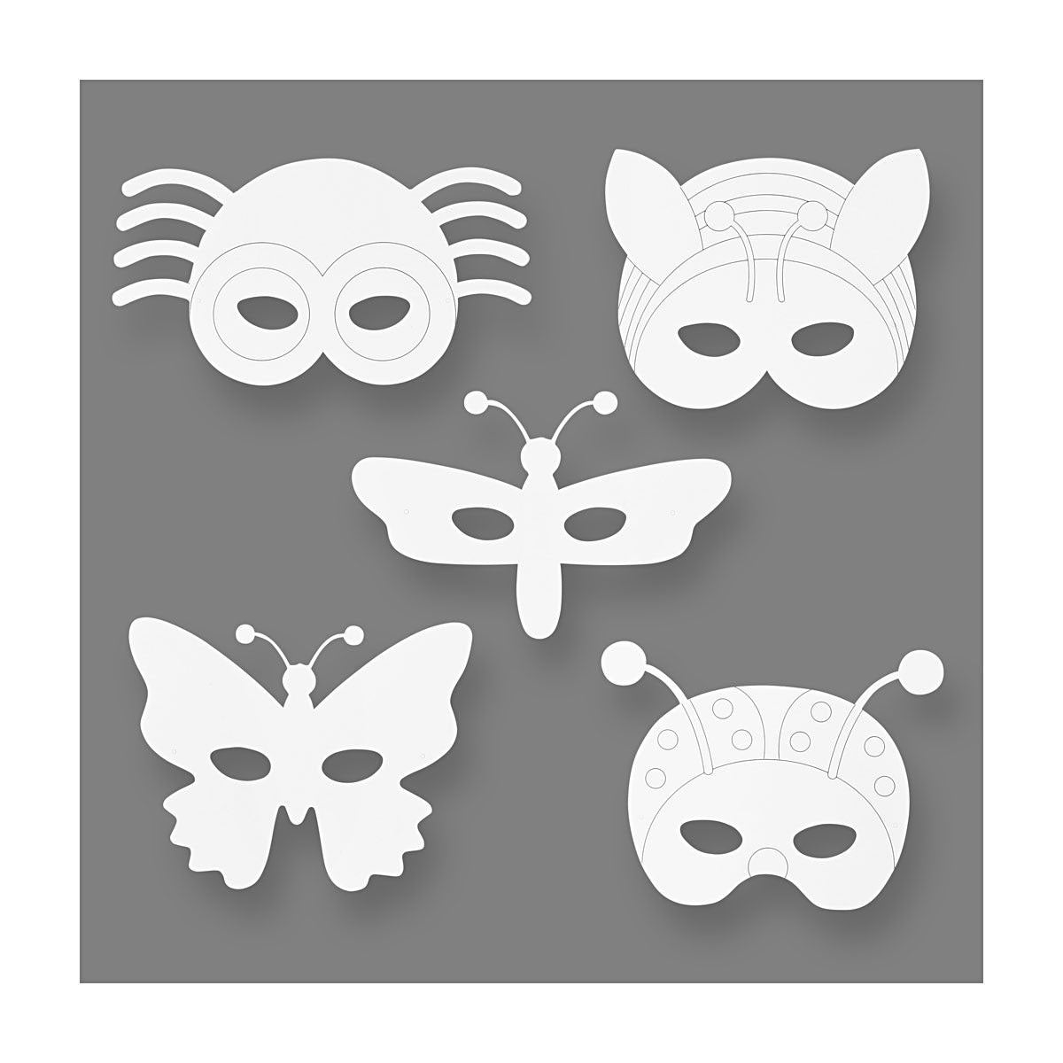 Cardboard des masques d'insectes, 16e.