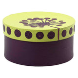 Round boxes of papier-mâché, 3st.