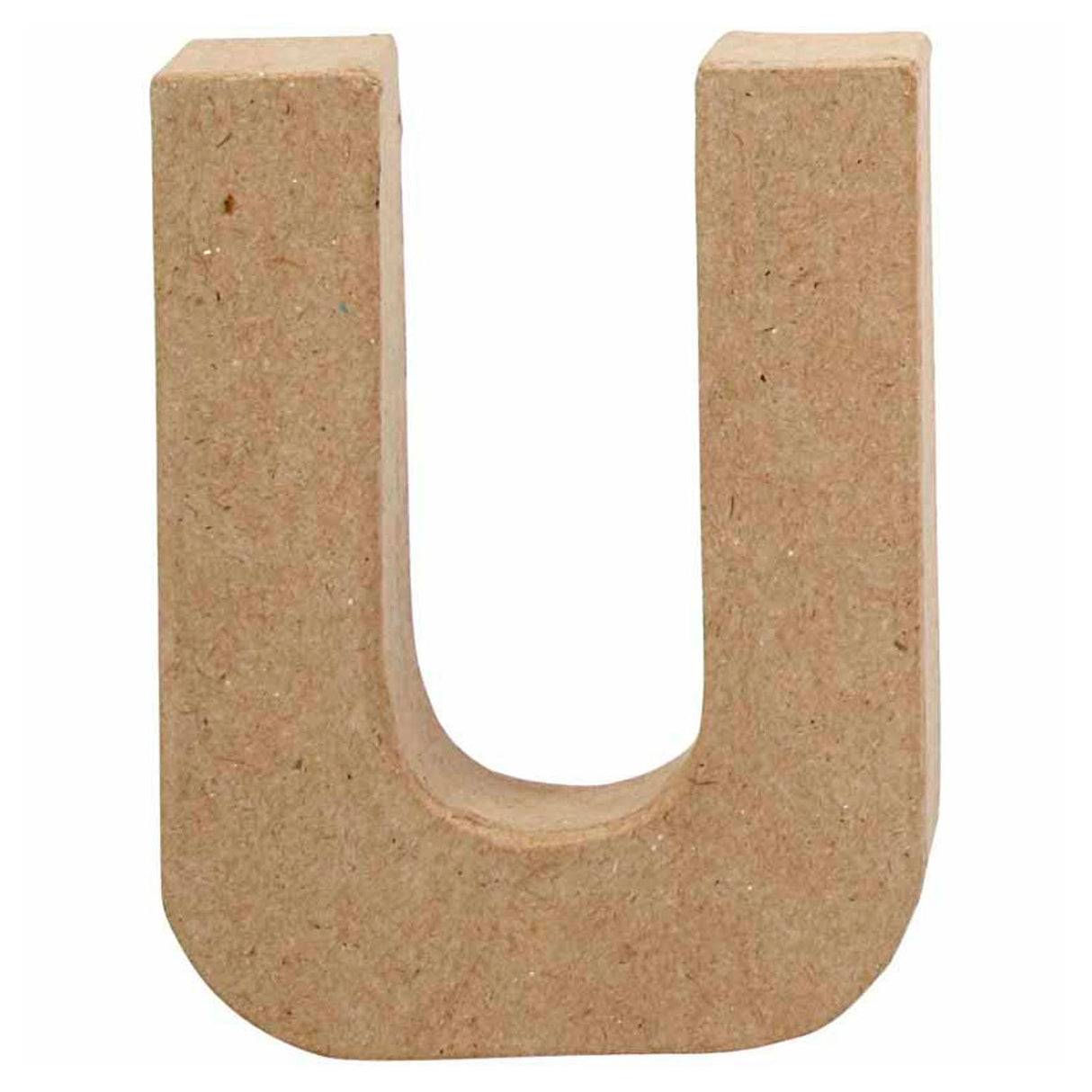 Letter papier -maché - u, 10cm