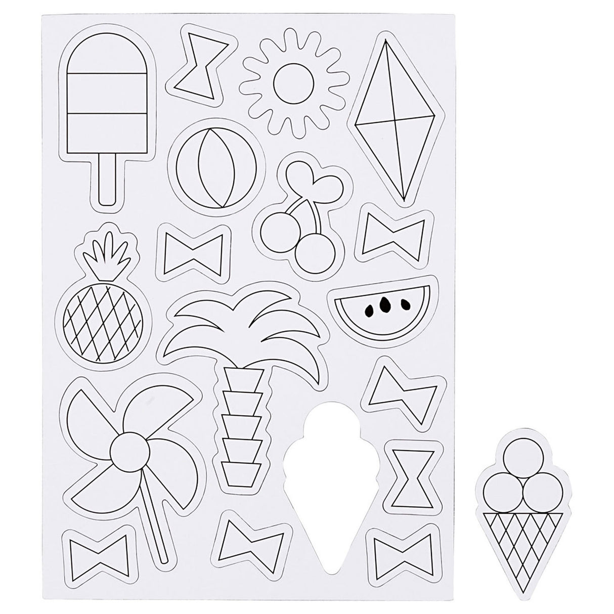 Color your own magnets - Summer
