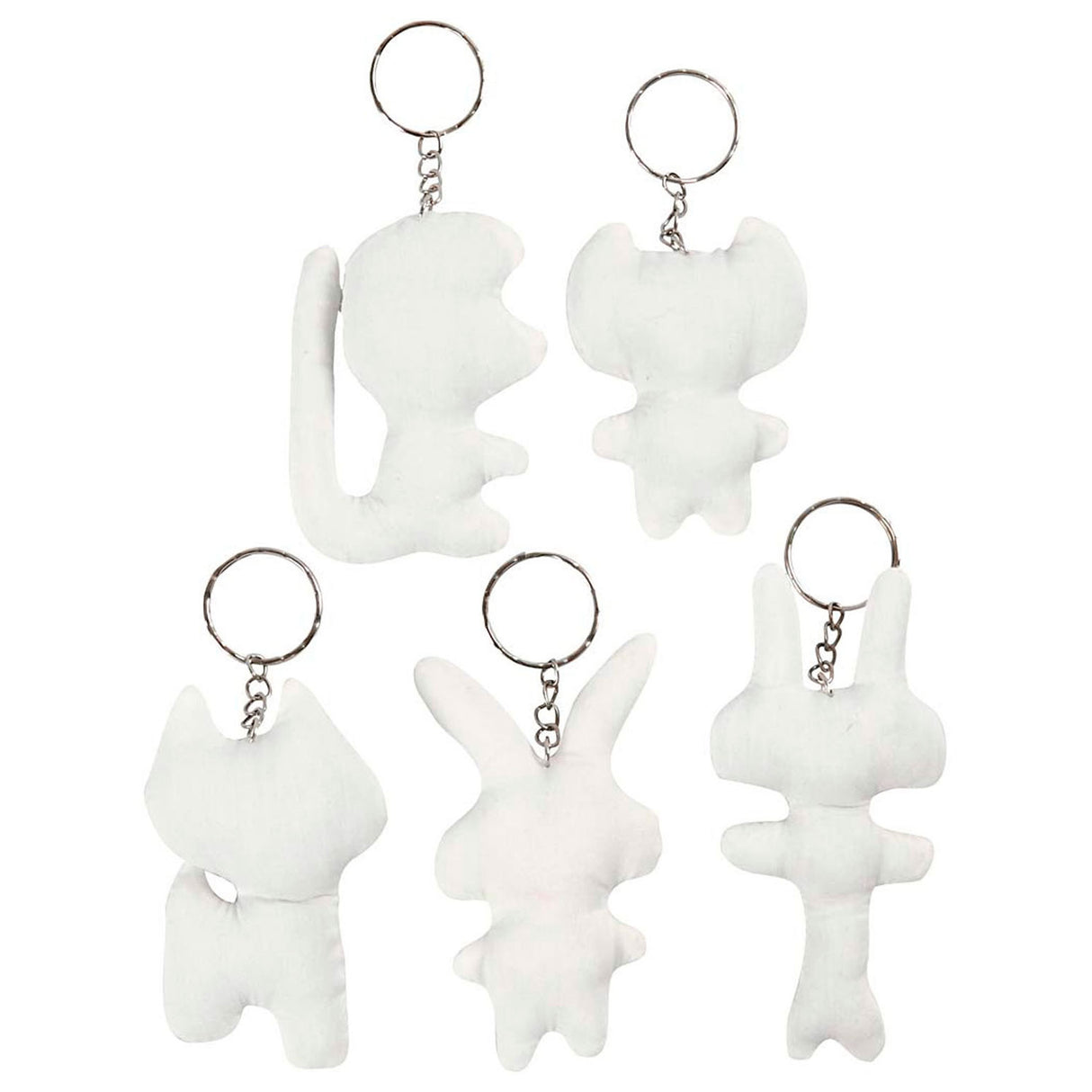 Creativ Company Fabric Animals Key Ring, 5 ..