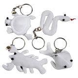 Creativ Company animal keychains made of textile, 4 pcs.