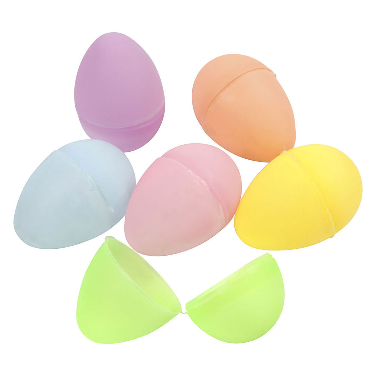 Plastic eggs colored, 12st.