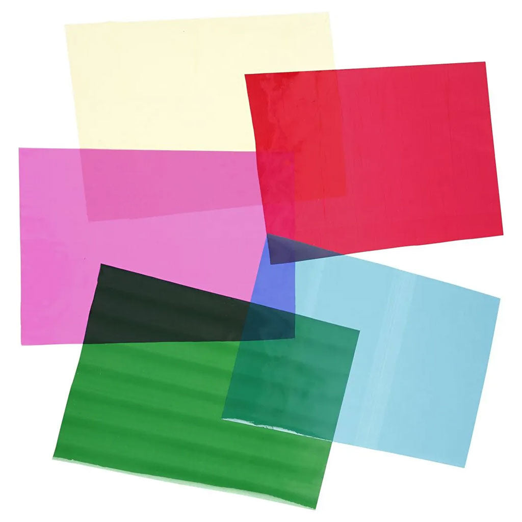Creativ company cellophane, sheet 210x297 mm, various colors, 5x20 sheets 1 box