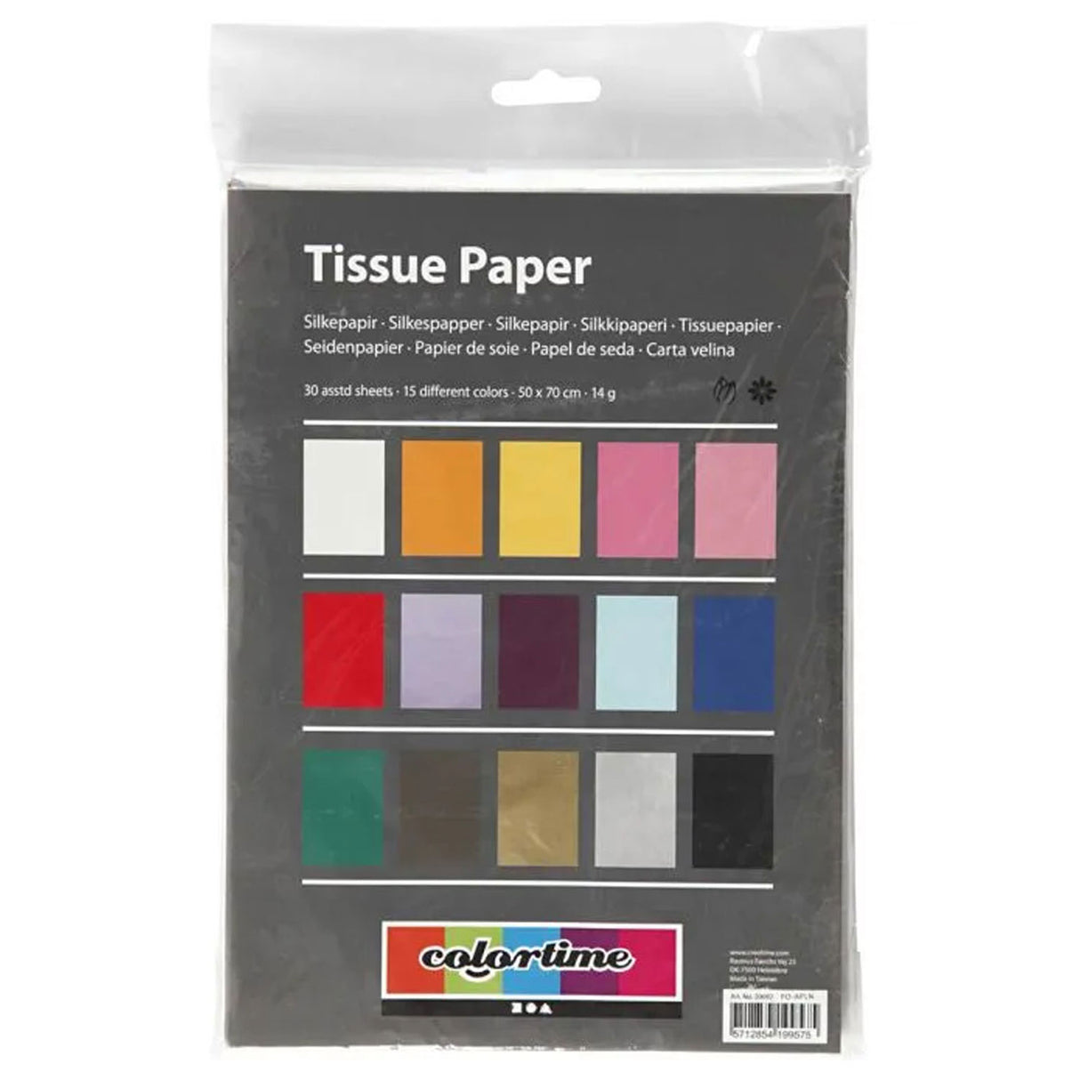 Tissue paper colored, 30th.