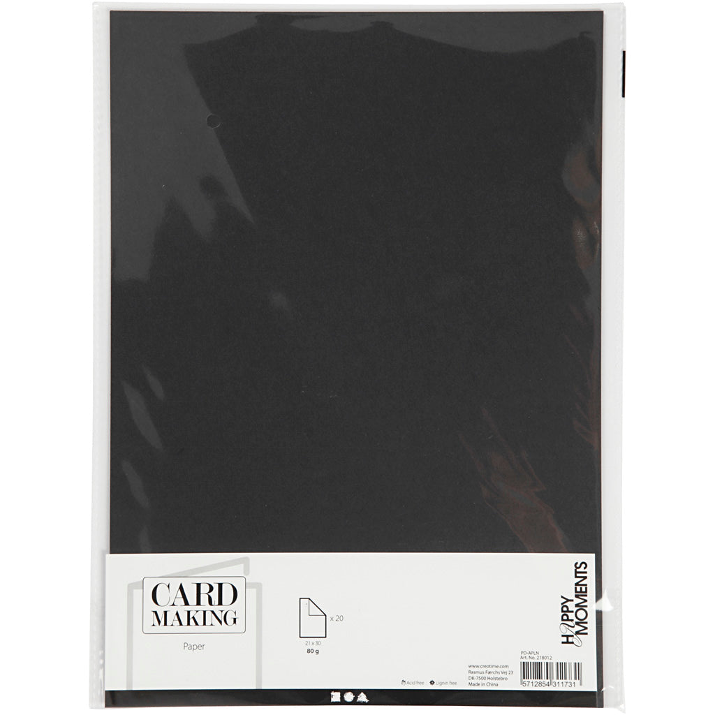 Papir črna a4 80gr, 20st.
