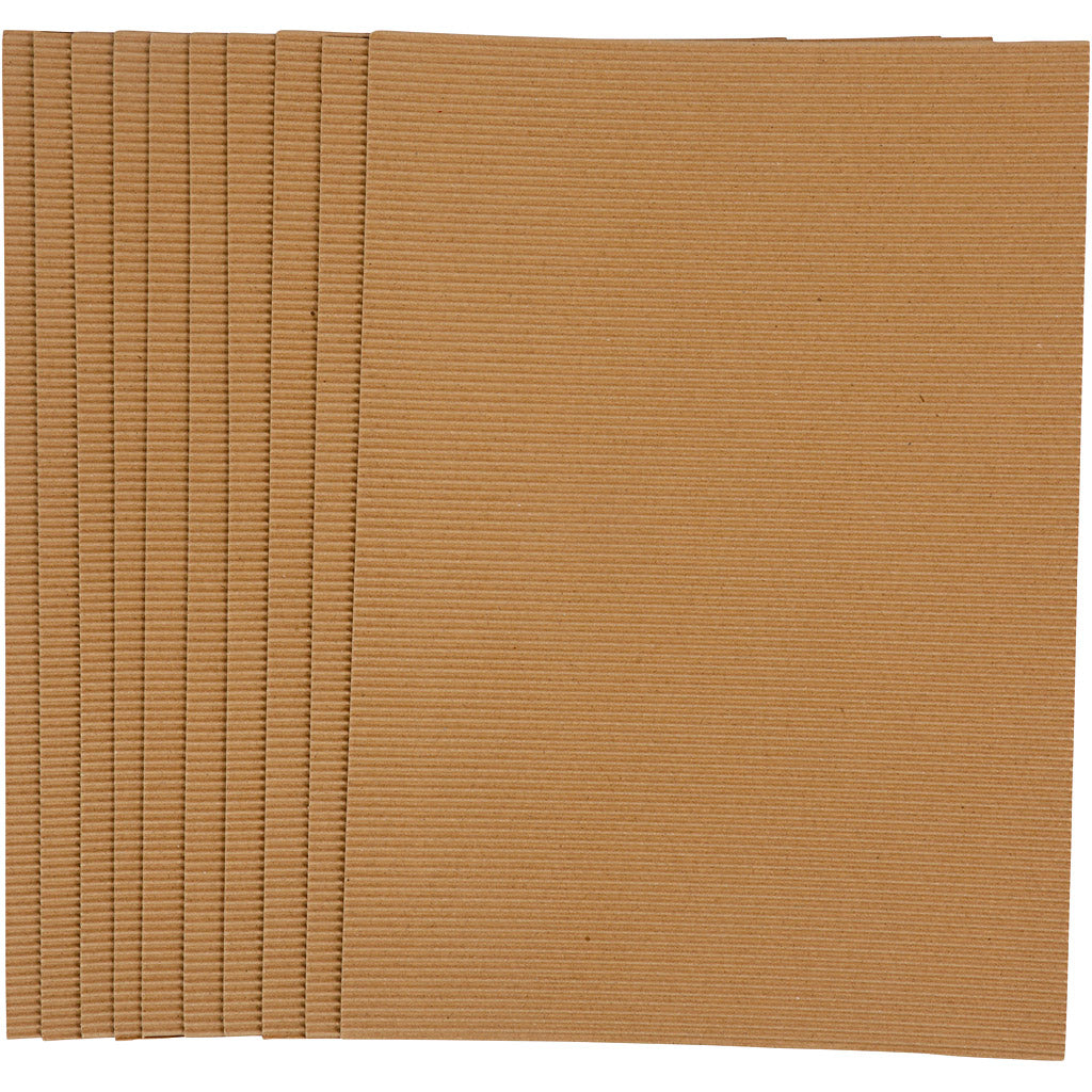 Creativ Company corrugated cardboard, sheet 25x35 cm, 120 gr, 10 sheets 1 box