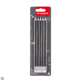 Bruynzeel graphite pencil set, 5 HB pencils with eraser
