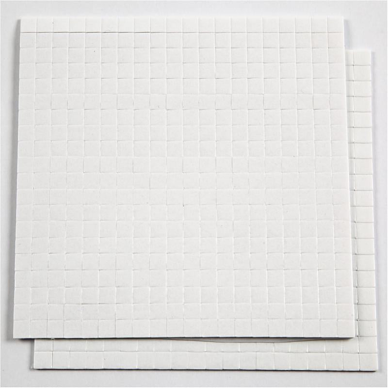 Creativ Company 3D Foam pads White 5x5x1mm, 2 sheets