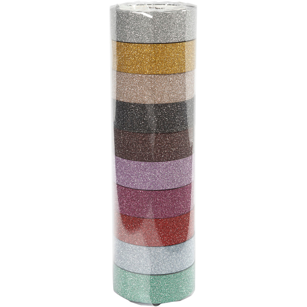 Glitter tape color, 10st.