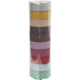 Glitter tape color, 10st.