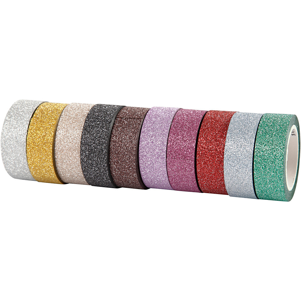 Glitter tape color, 10st.