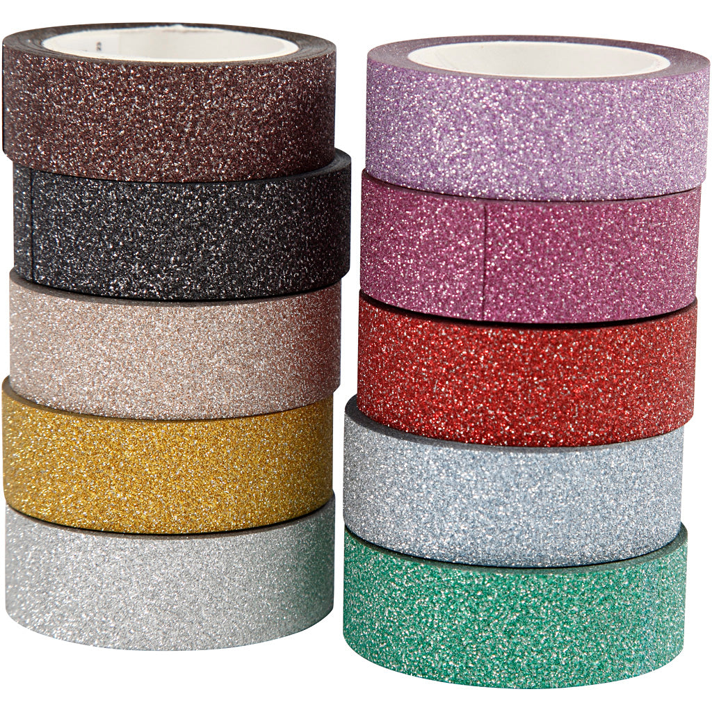 Glitter tape color, 10st.