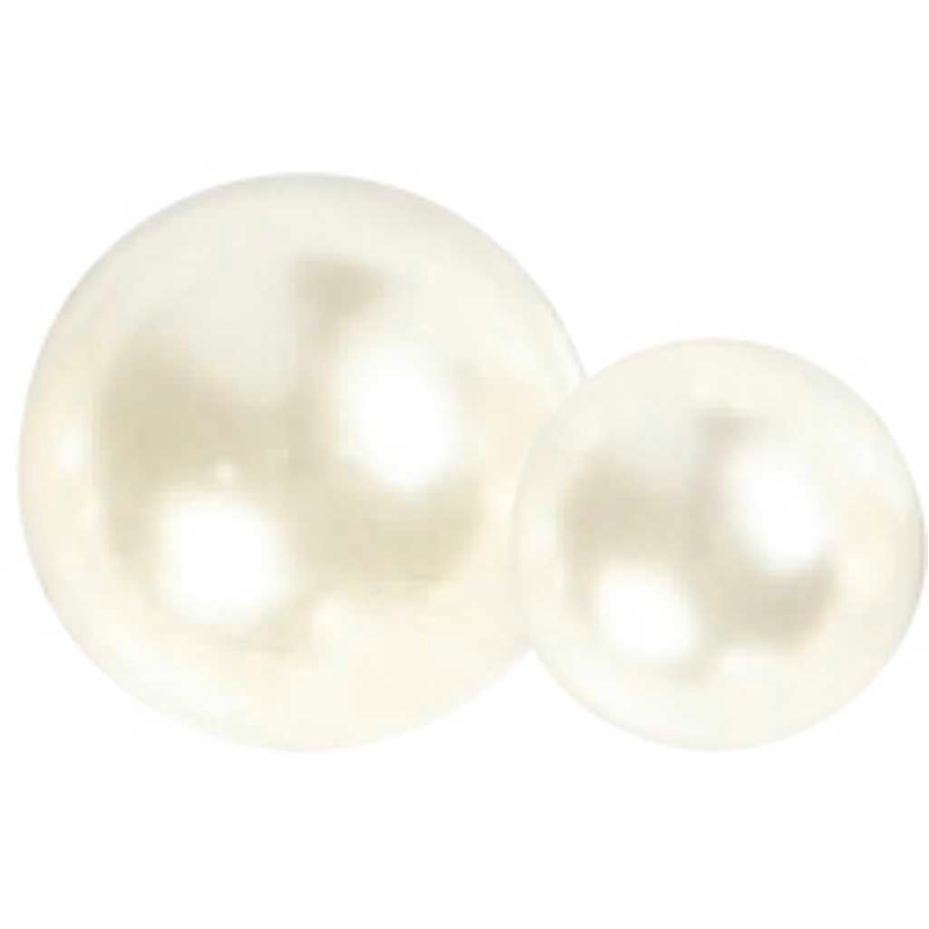Half paste pearls white 2-8mm, 140st.