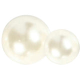 Half paste pearls white 2-8mm, 140st.
