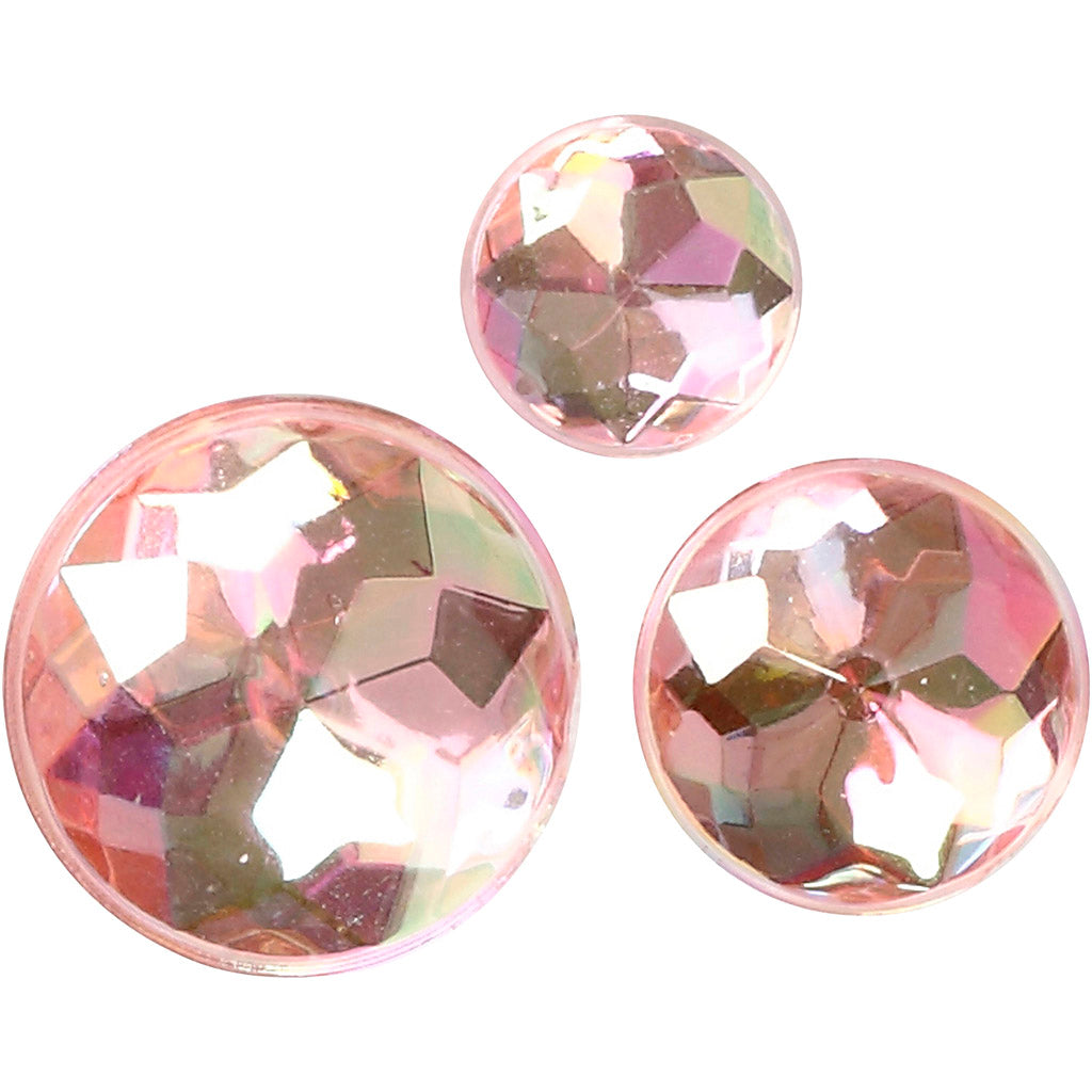 Creativ Company Strasstones Pink 6-8-10mm, 40 ..