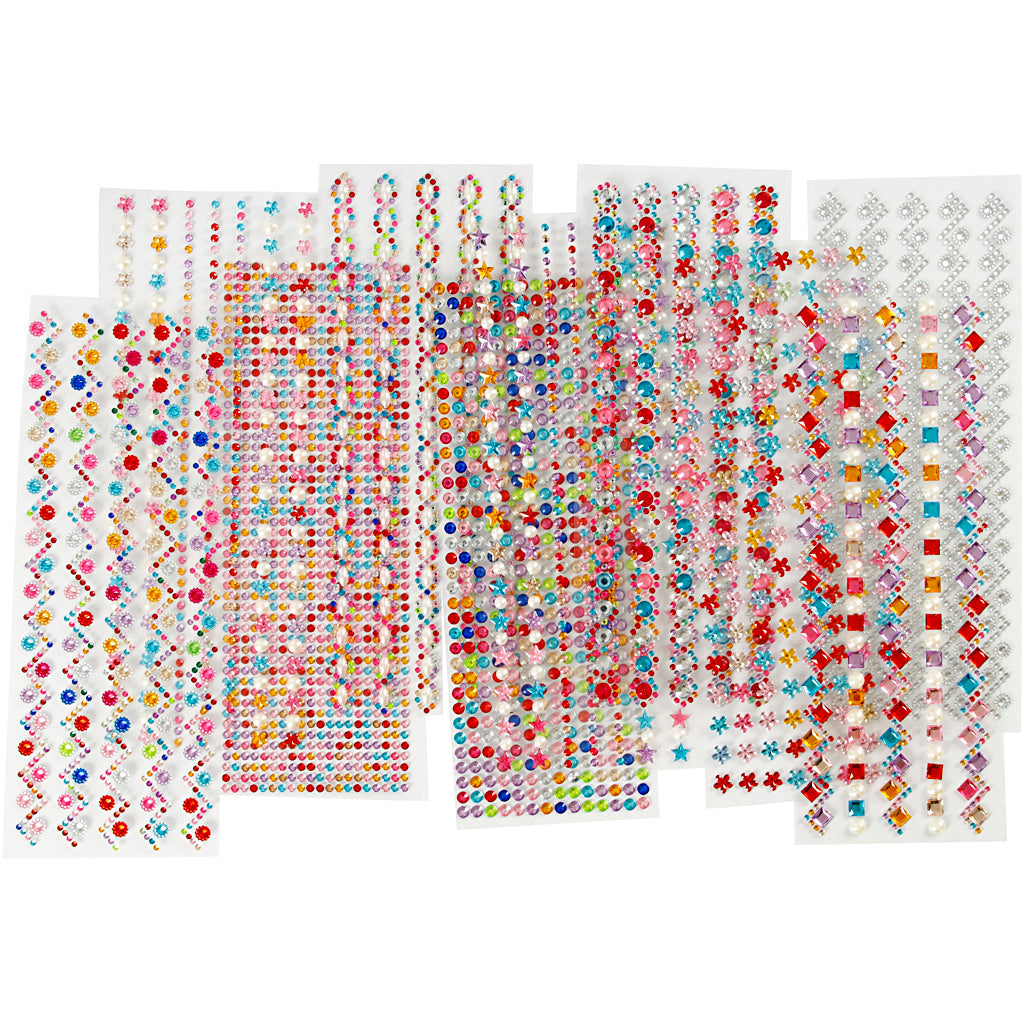 Strasstenen designs 2-10mm, 12 sheets