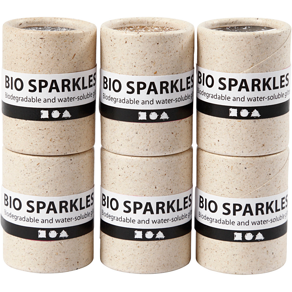Creativ Company Bio Glitter colors, 6x10gr