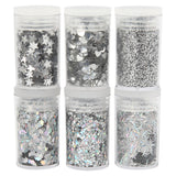 Creativ Company Glitter in Sequins Silver, 6x5gr