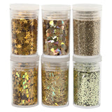 Createv Company Glitter in Paileten Gold, 6x5gr