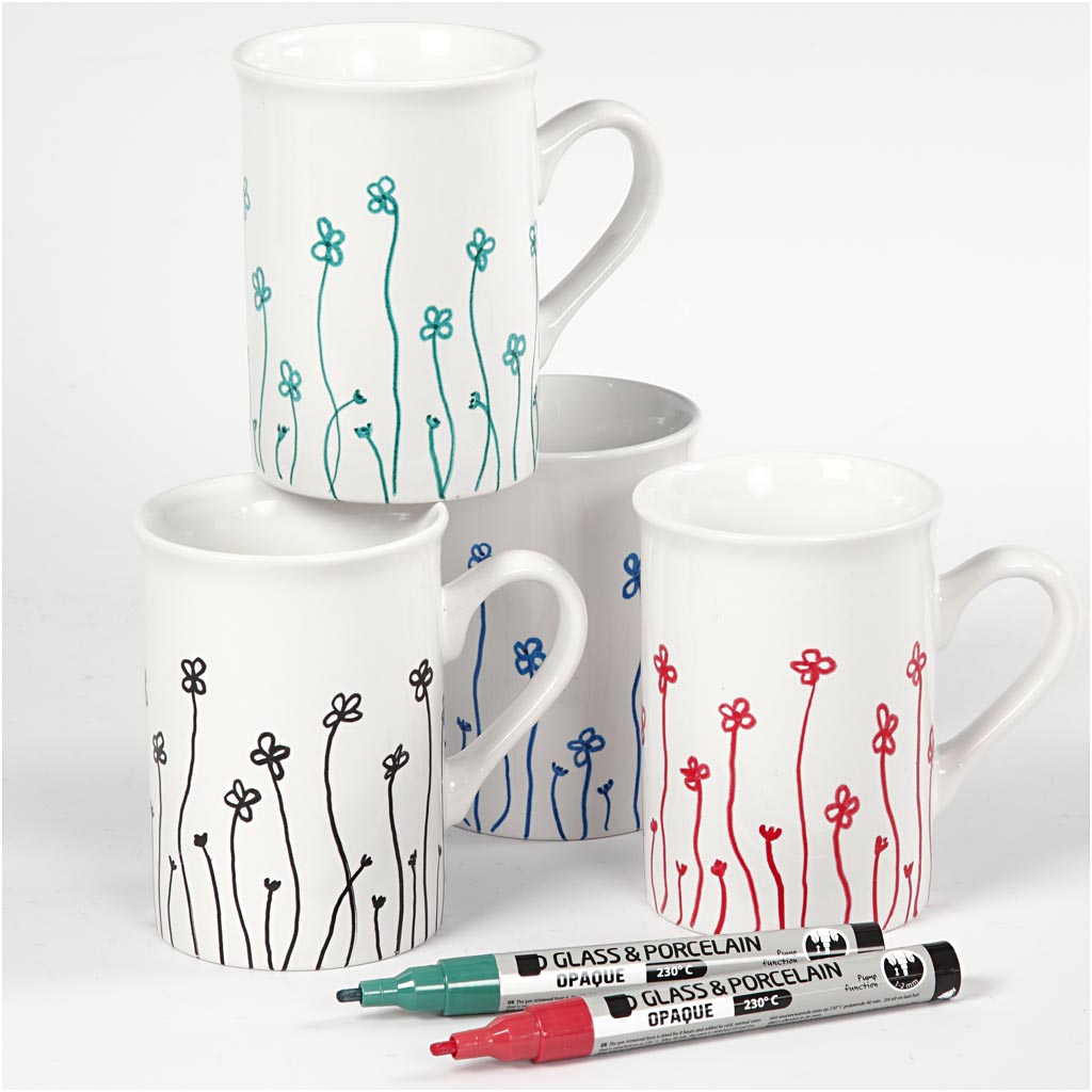 Creativ Company Glasen Porcelain Inten inten Color, 4st.