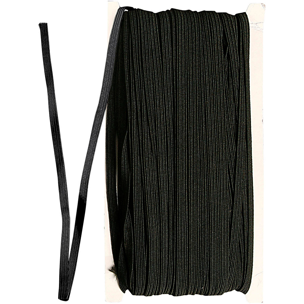 Elastická tloušťka Creativ Company 6mm černá, 50m