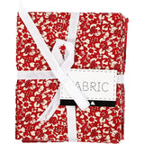Patchwork fabric red 45x55cm, 4st.