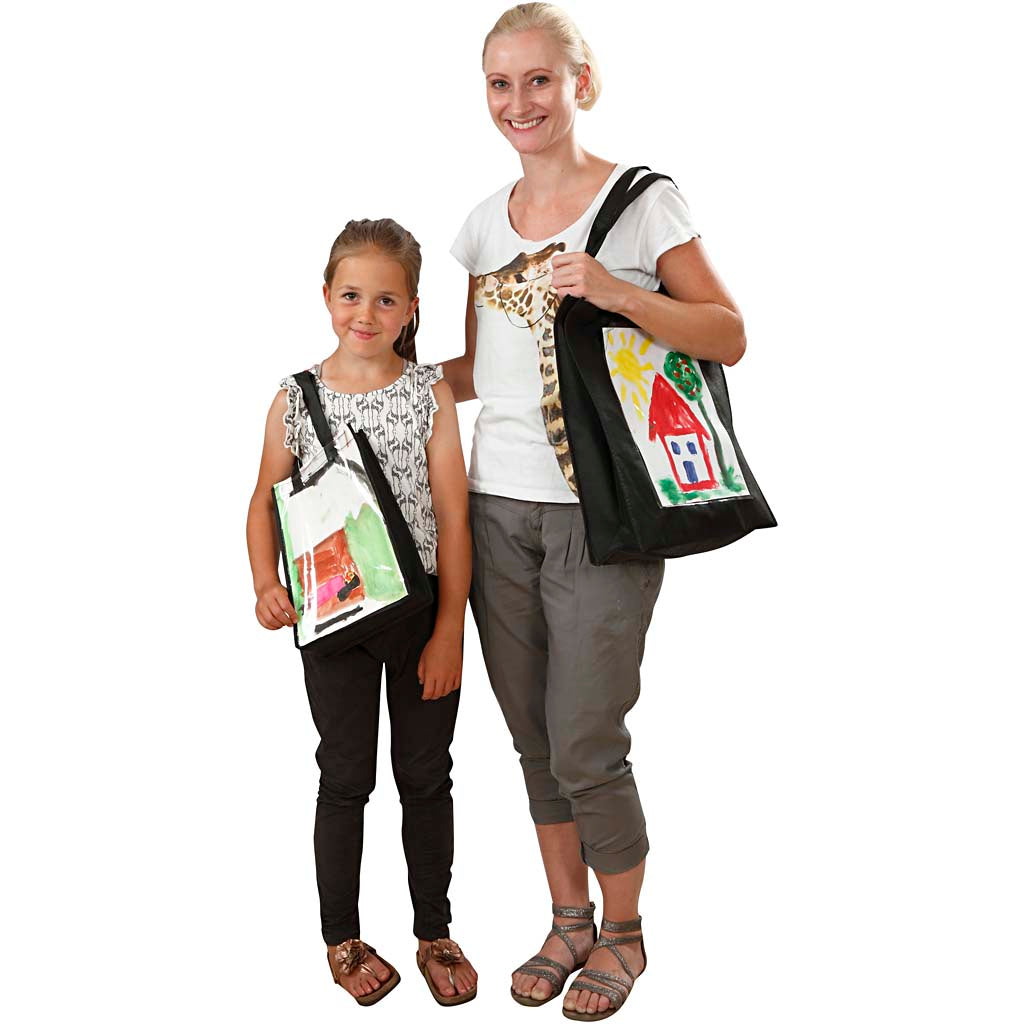 Creativ Company black shoulder bag with plastic front