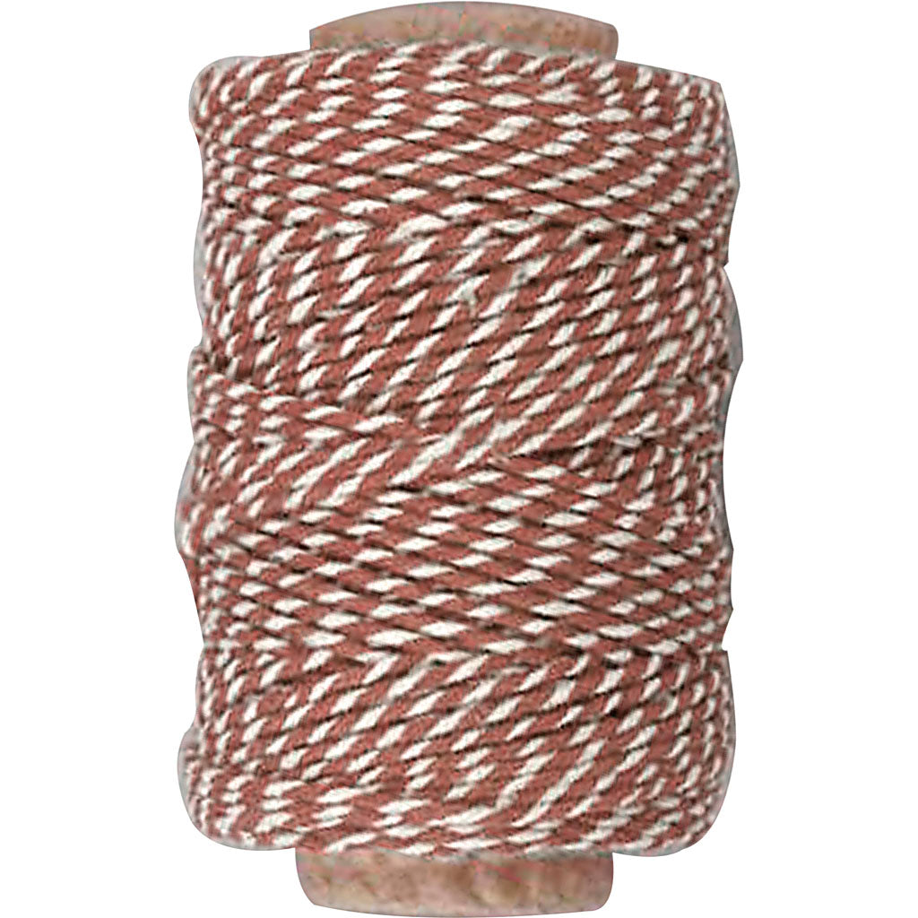 Creativ Company Cotton Cord Rjava bela, 50m