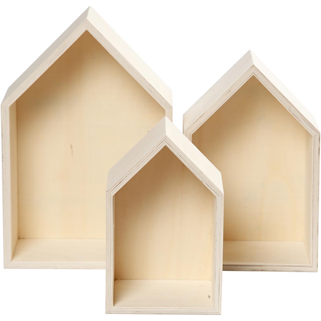 Wooden houses with hanging hook, 3rd.