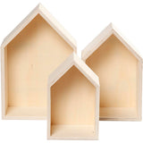 Wooden houses with hanging hook, 3rd.