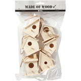 Creativ Company Vogelhuis Wood 7cm, 6st.