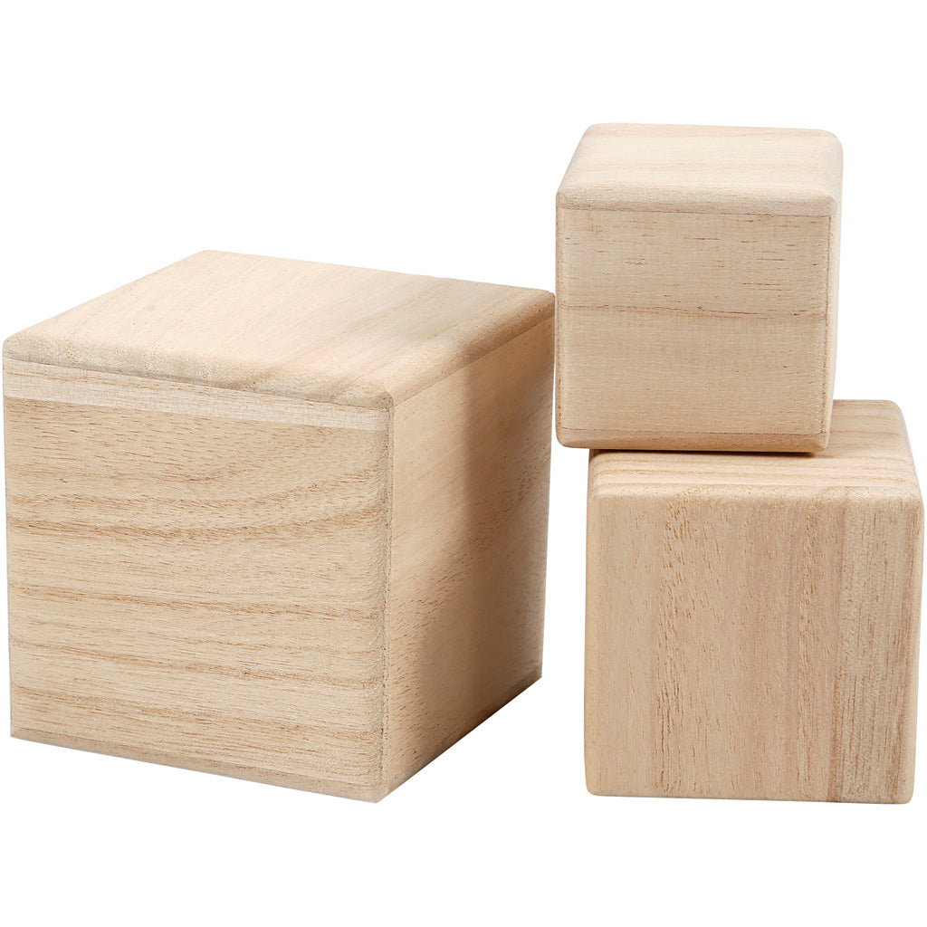 Creativ Company Wooden Cubes, sada 3