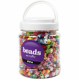 Figure beads in bucket, acryllic, 1100st.