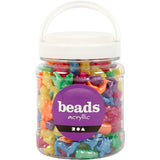 Creativ Company figure beads, pearlescent colours, in pot, 220 pcs.
