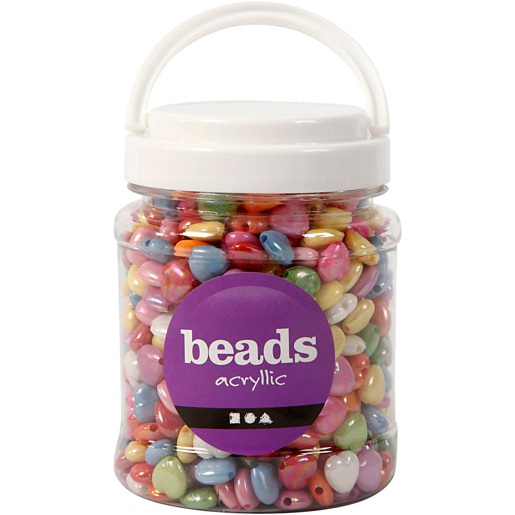 Creativ Company Hart Beads in Pot, 700 ml