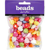 Cuideachta Creativ Plastic Beads Heart, 125ml