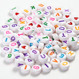 Letter beads and numbers, 200st.