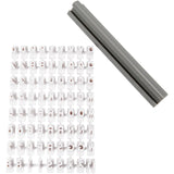 Creativ company rubber stamp set, letters, numbers, h: 6 mm, white, 1 set