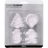 Creativ Company protruding shapes with stamp Christmas, 4st.