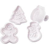 Creativ Company protruding shapes with stamp Christmas, 4st.