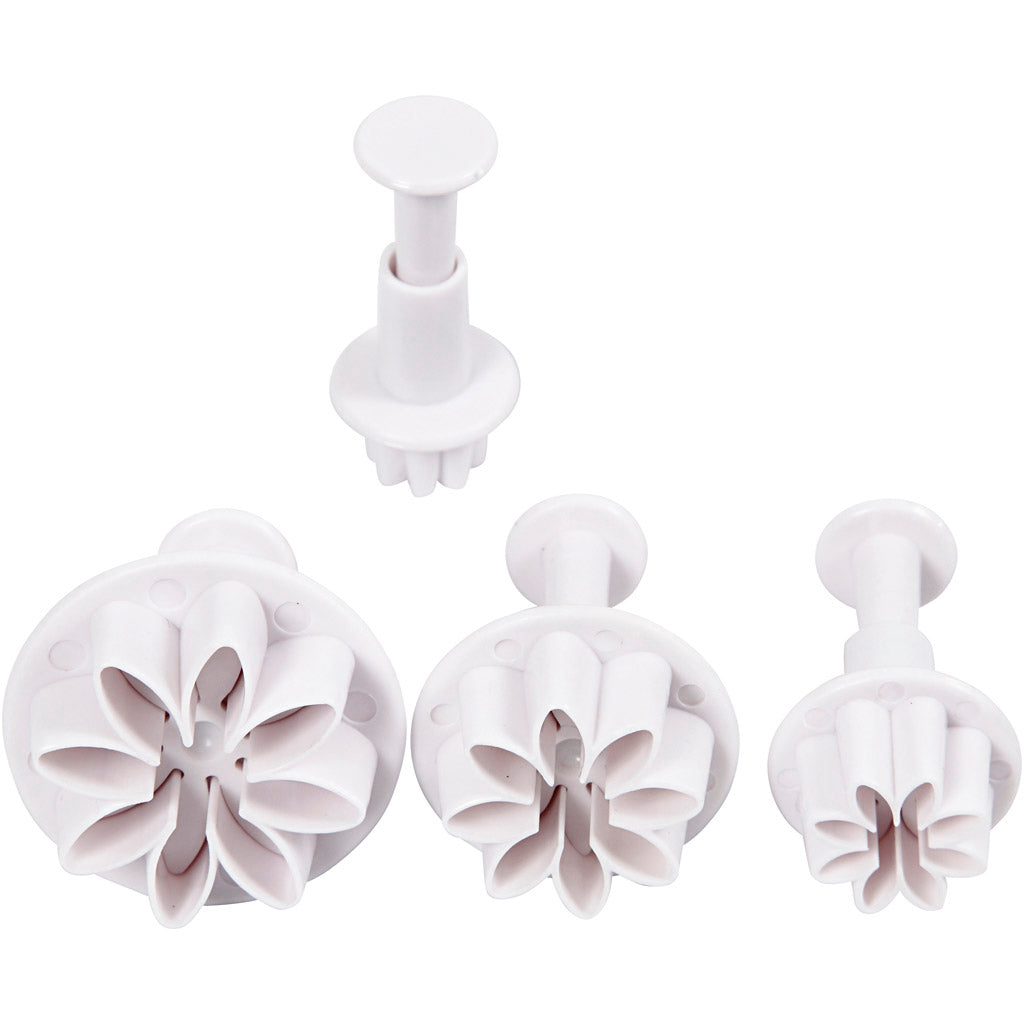 Creativ Company protruding shapes with stamp flower, 4st.