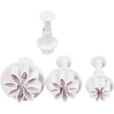 Creativ Company protruding shapes with stamp flower, 4st.