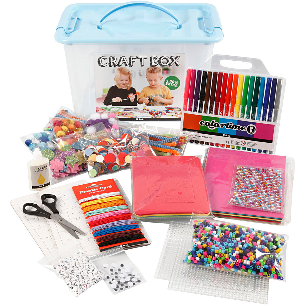 Creativ Company Hobbybox Blue s kreativními materiály, 1st.