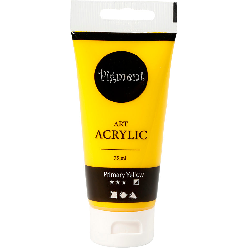 Creativ Company Pigment Art Acrylic Paint Yellow, 75ml