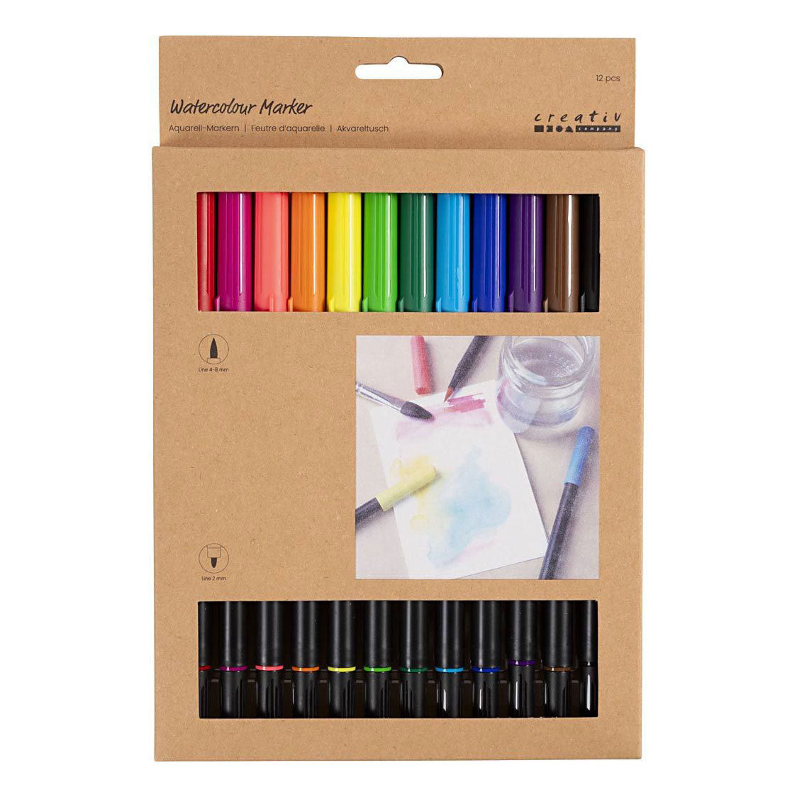 Creative Company watercolor marker standard colors, 12 pcs.