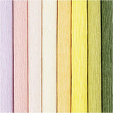 Crep paper Pastel colors, 8 sheets