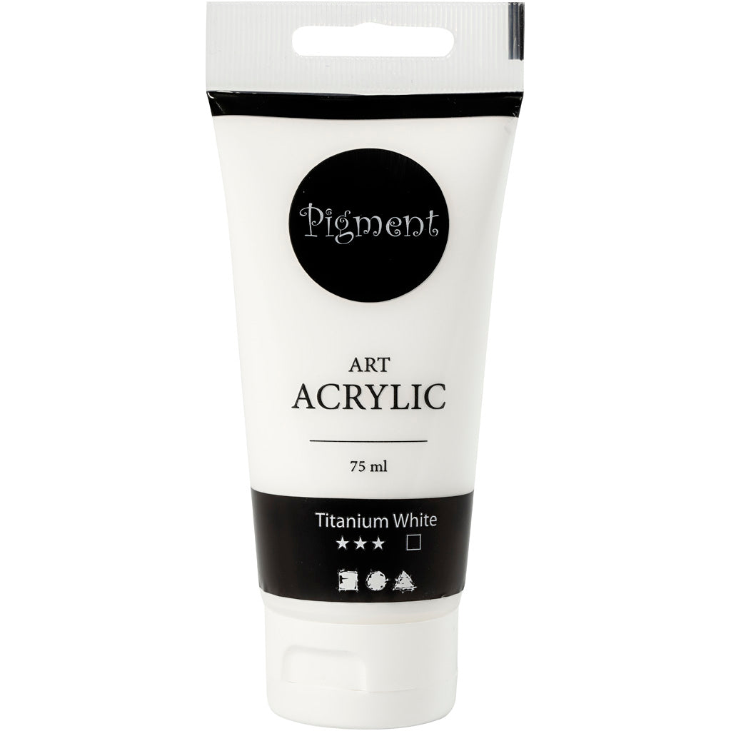 Creativ Company Pigment Art Acrylic paint Titanium White, 75ml